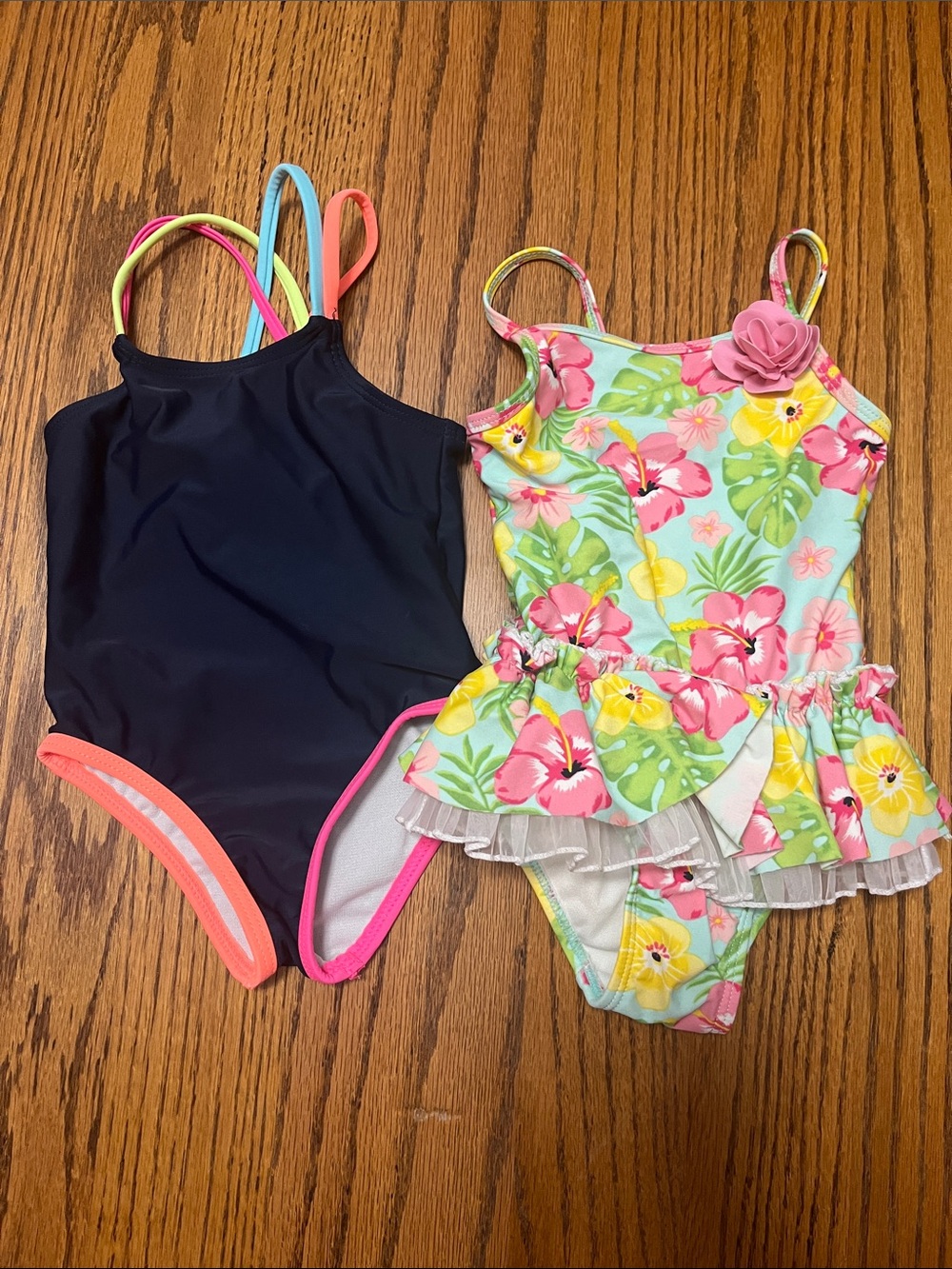 Little Me Floral Ruffle and wonder nation one piece swimsuits